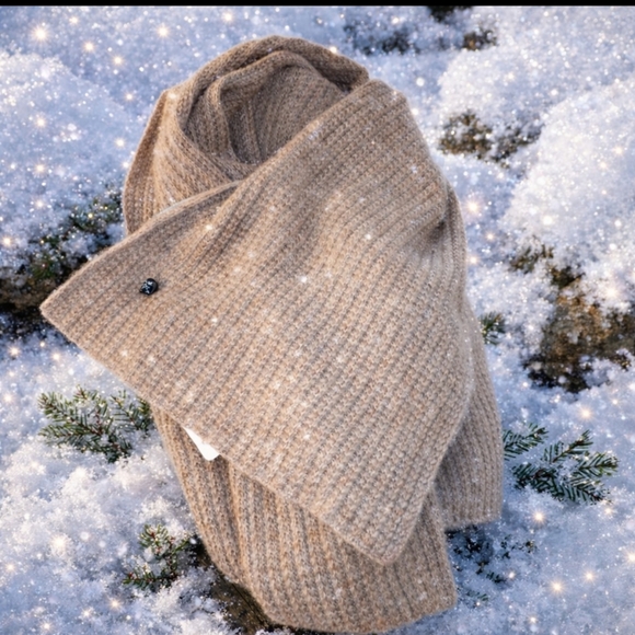 Zadig & Voltaire Jared 100% Cashmere Scarf / Wrap Soft Luxurious Camel Color - Picture 3 of 13